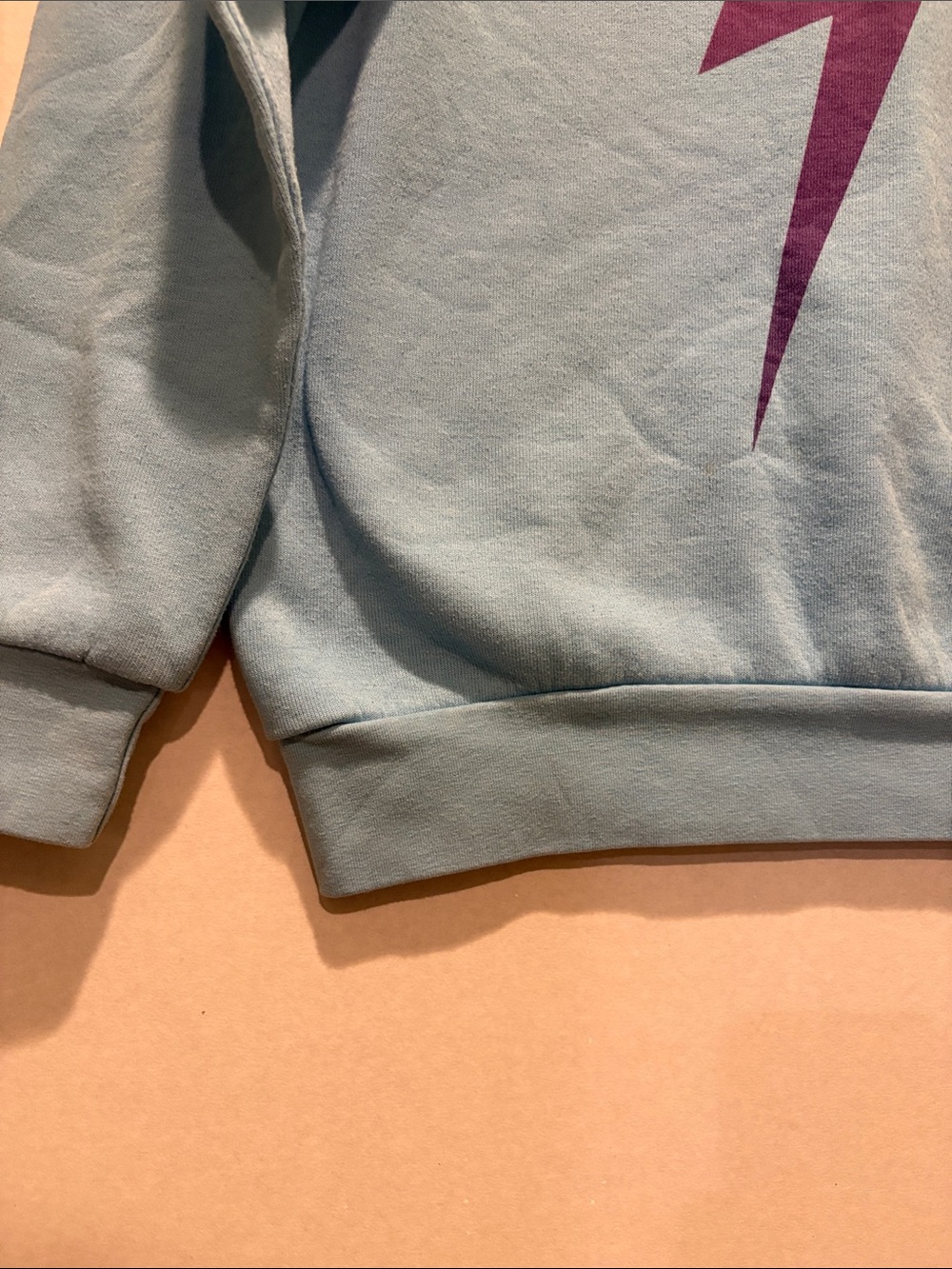 Aviator Nation - Women's Lightning Bolt Fade Crewneck sweatshirt. Small. Blue - Picture 8 of 16